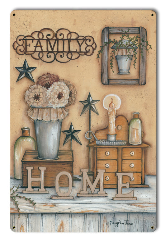 Family Home Vintage Sign