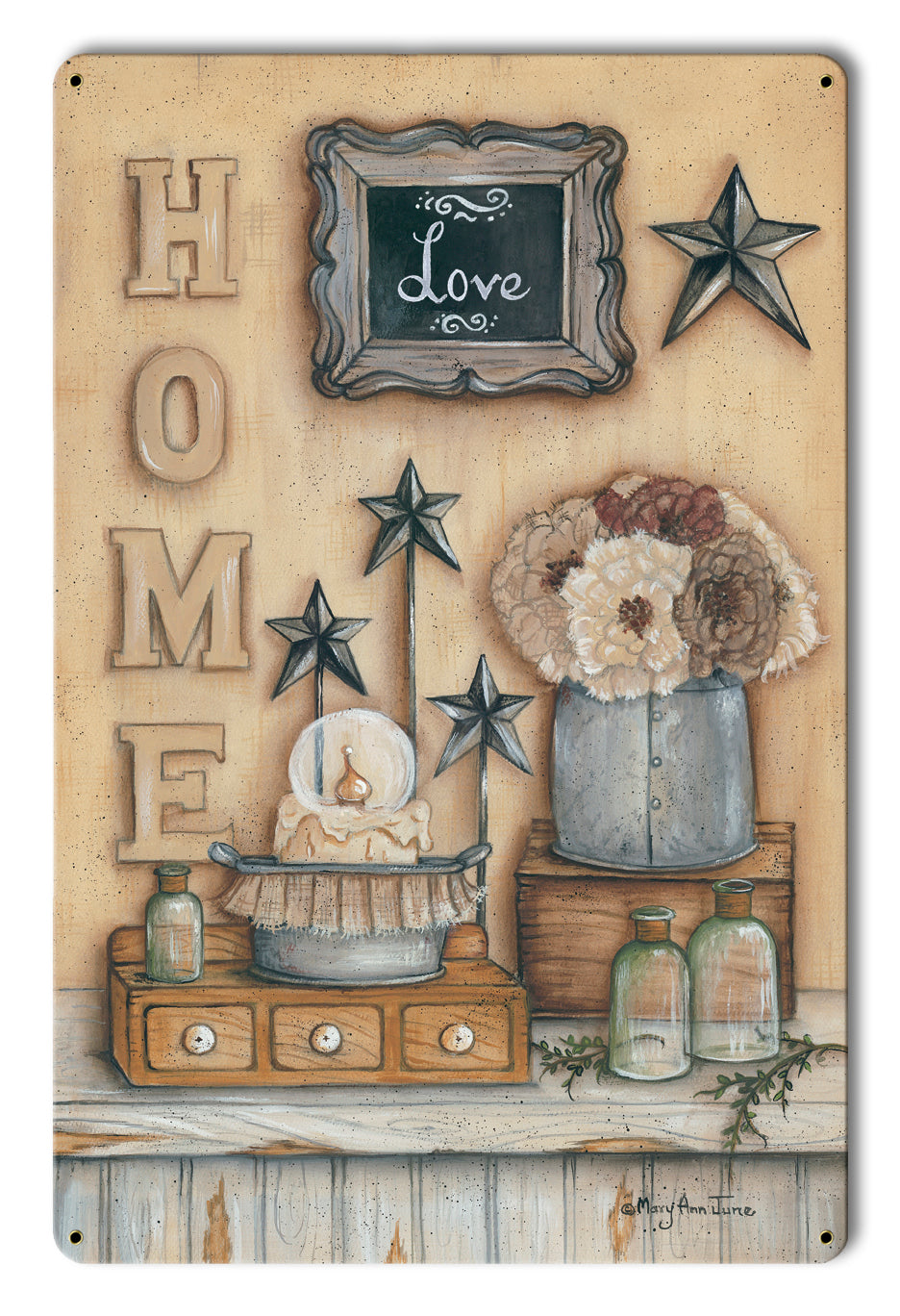 Home Love Vintage Sign