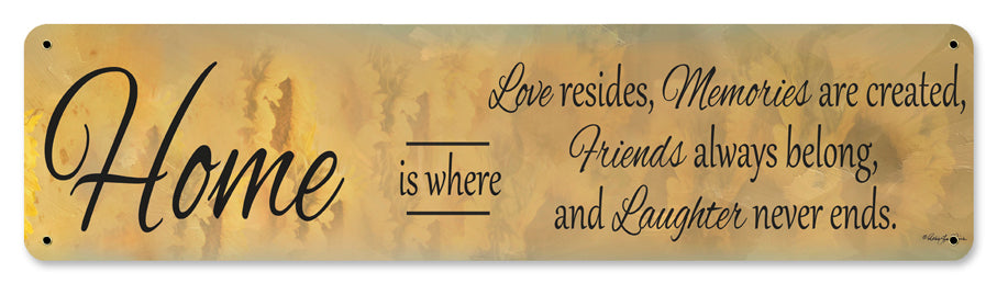 Home Is Where Love Resides Vintage Sign