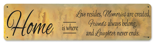 Home Is Where Love Resides Vintage Sign
