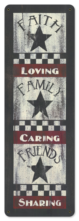 Loving Caring Sharing Vintage Sign