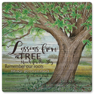 Lessons From A Tree Vintage Sign