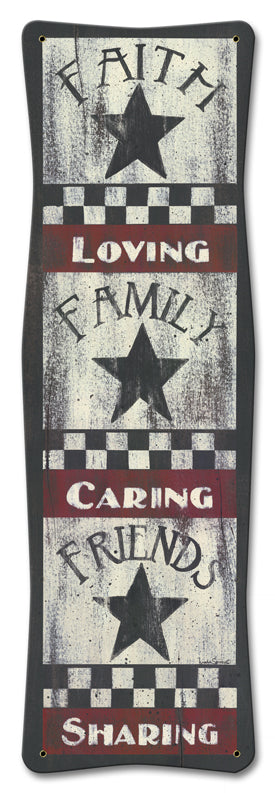 Loving Caring Sharing Vintage Sign
