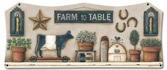 Farm To Table Vintage Sign