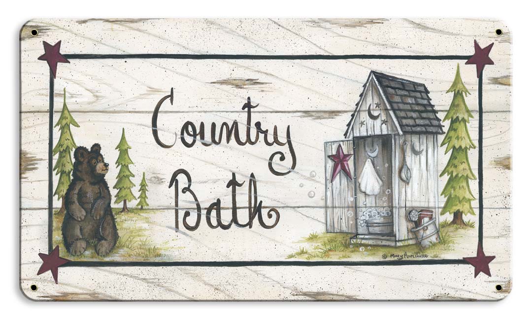 Country Bear Bath Vintage Sign