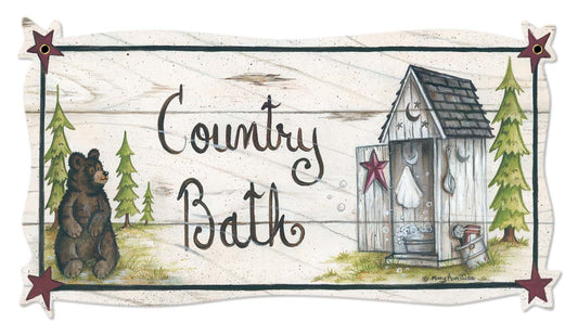 Country Bath Bear Vintage Sign