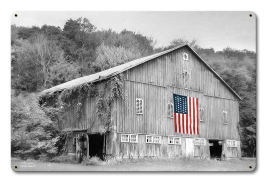 Old Barn Flag Vintage Sign
