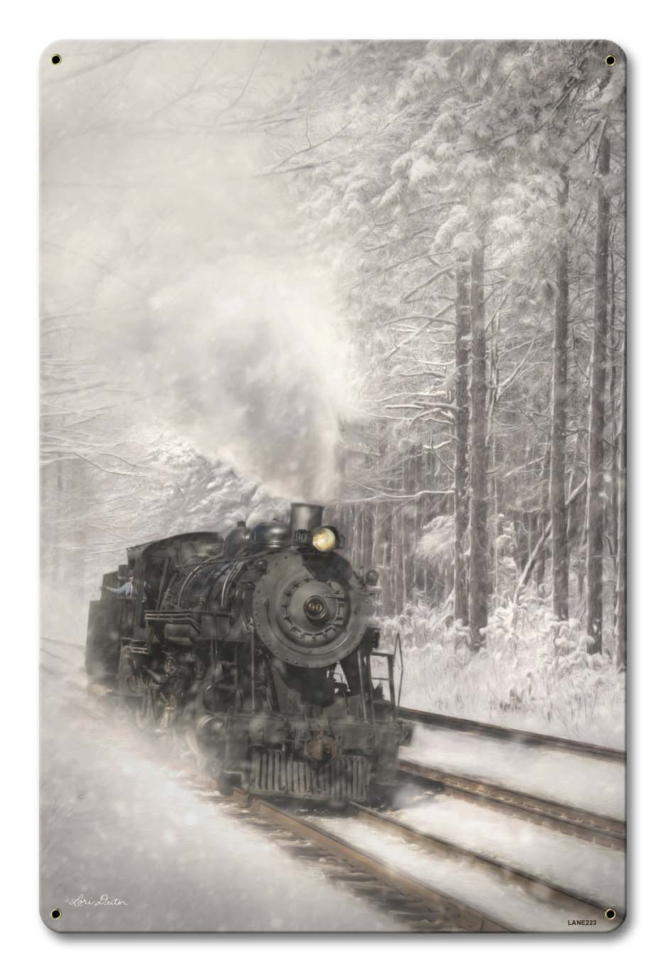 Snow Train Vintage Sign