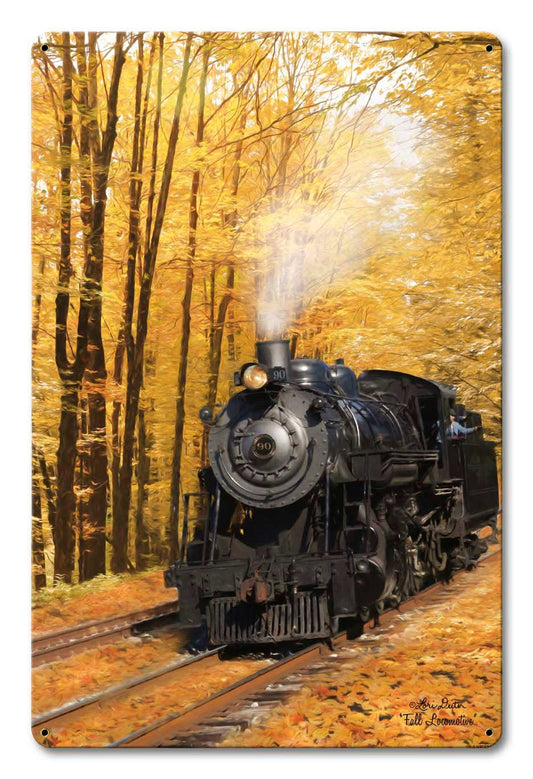 Fall Train Vintage Sign