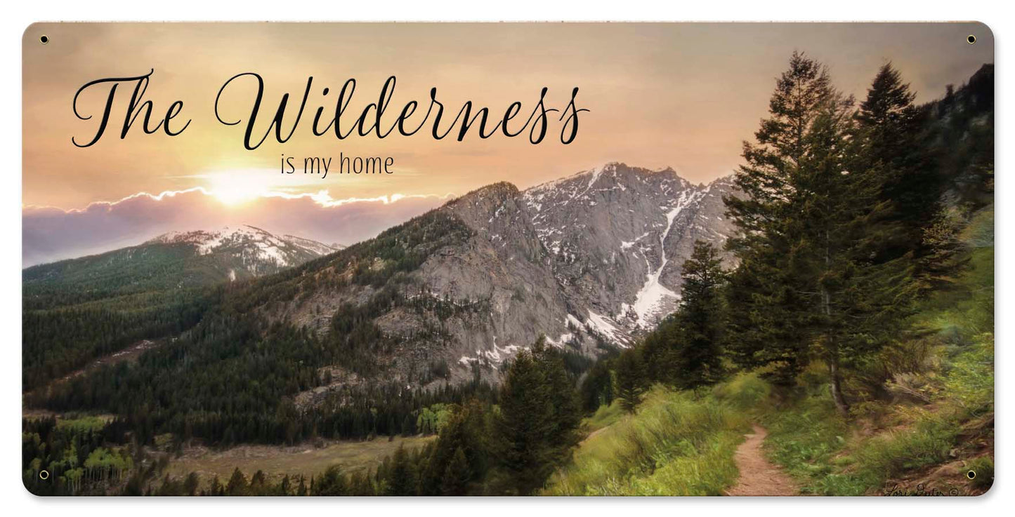 The Wilderness Home Vintage Sign