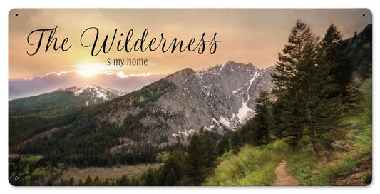 The Wilderness Home Vintage Sign