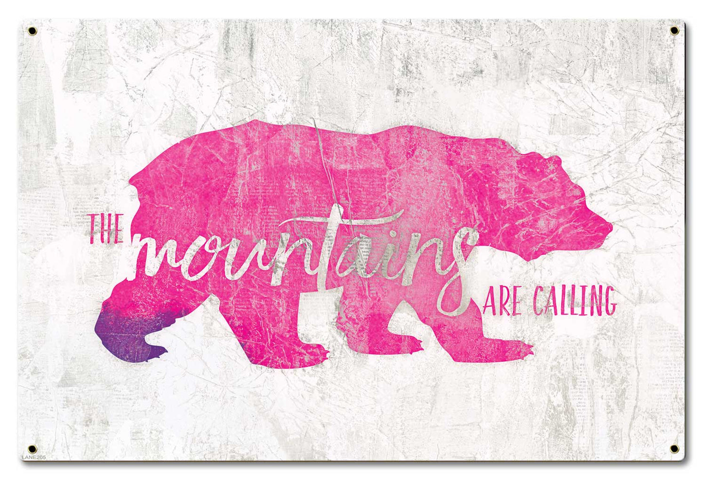 The Mountains Are Calling Vintage Sign