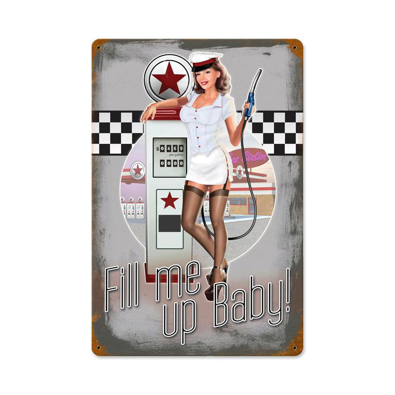 50'S Pump Girl Vintage Sign