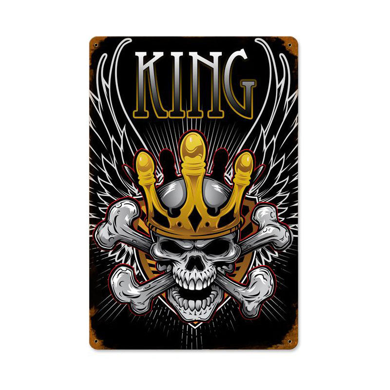 King Skull Vintage Sign