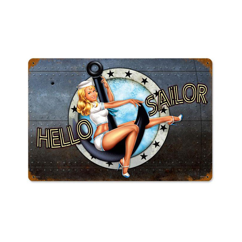 Hello Sailor Vintage Sign