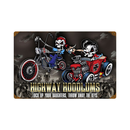 Highway Hoodlums Vintage Sign