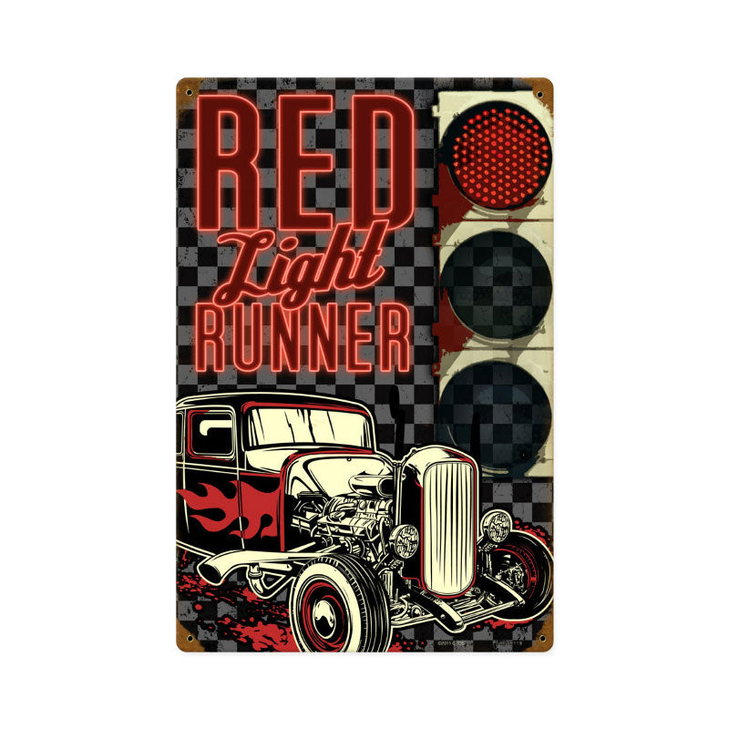 Red Light Runner Vintage Sign