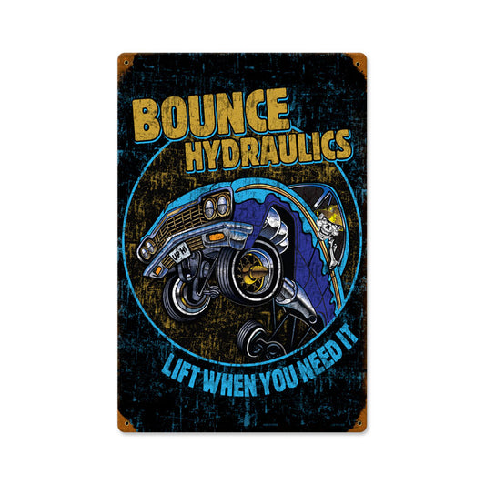 Bounce Hydraulics Vintage Sign