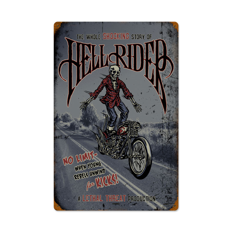 Hell Rider Vintage Sign