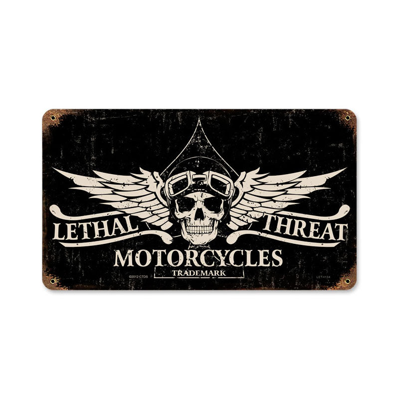 Lethal Motorcycles Vintage Sign