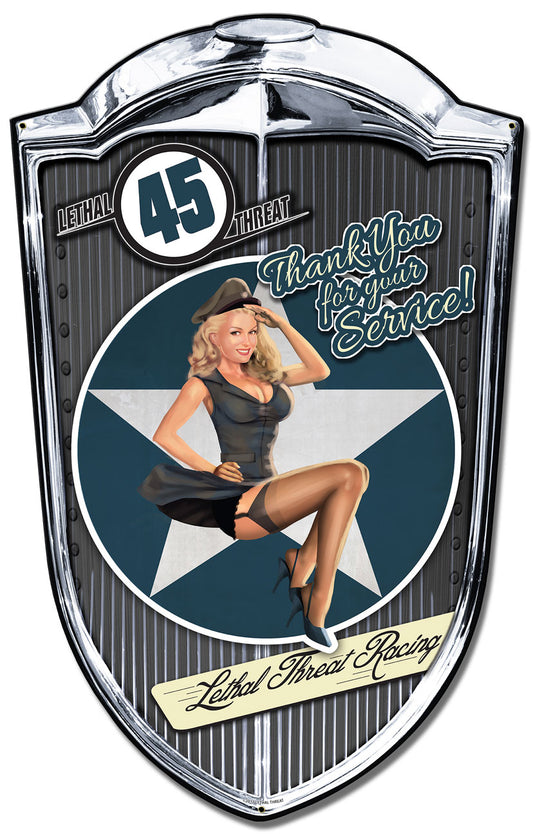 Grill Sign Bomber Babe Vintage Sign