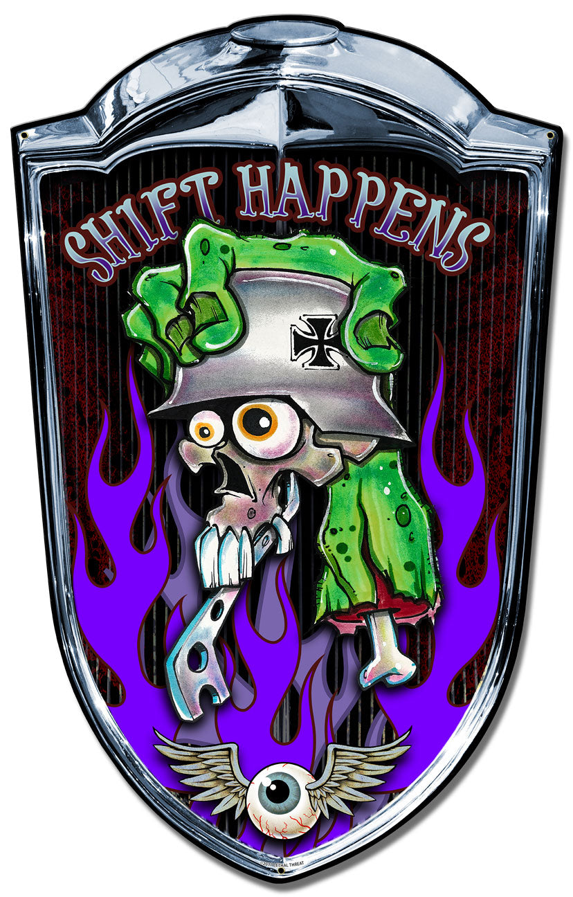 Grill Sign Shift Happens Vintage Sign