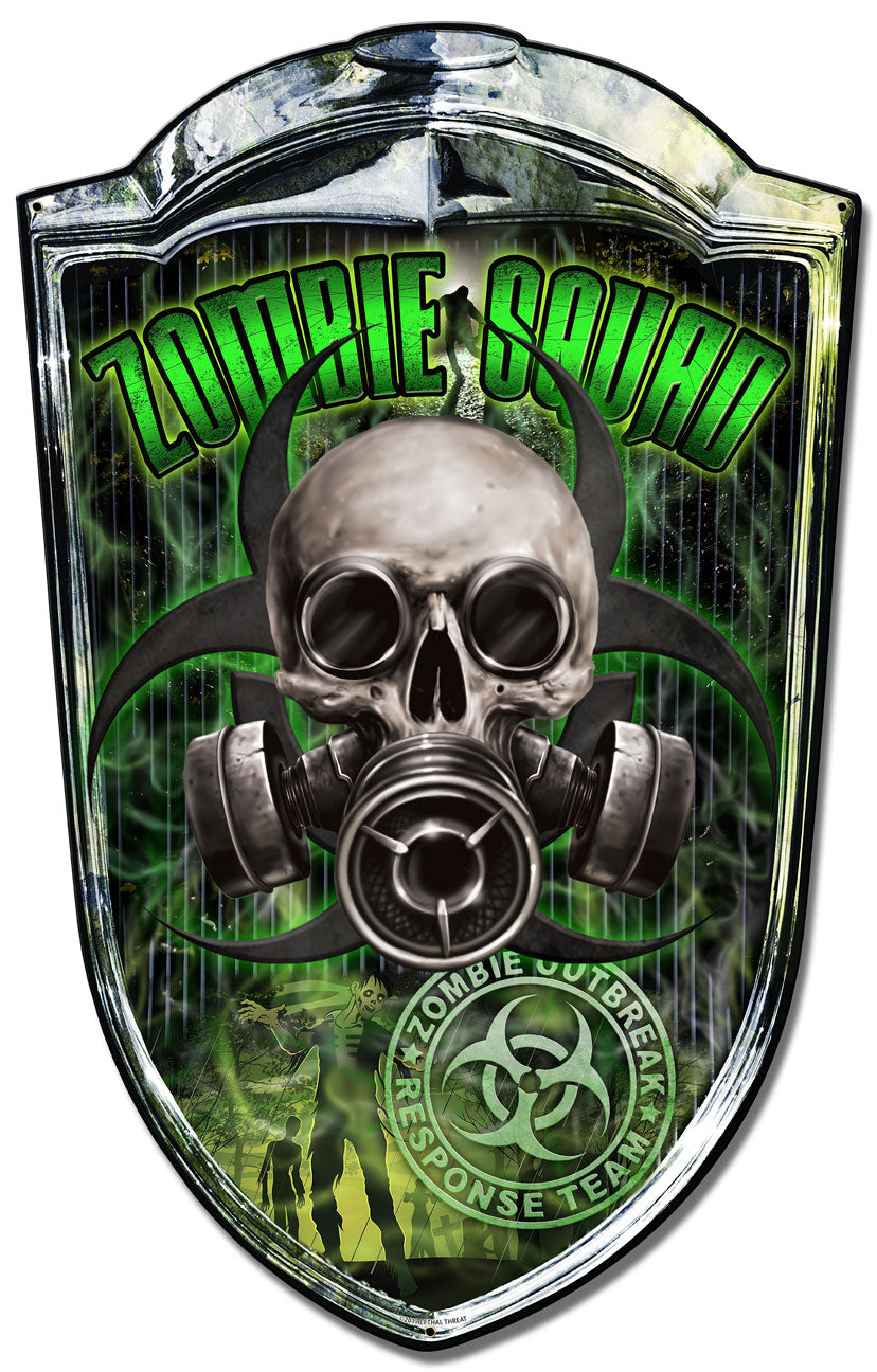 Grill Sign Zombie Racer Vintage Sign