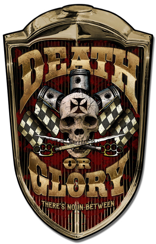 Grill Sign Death or Glory Vintage Sign