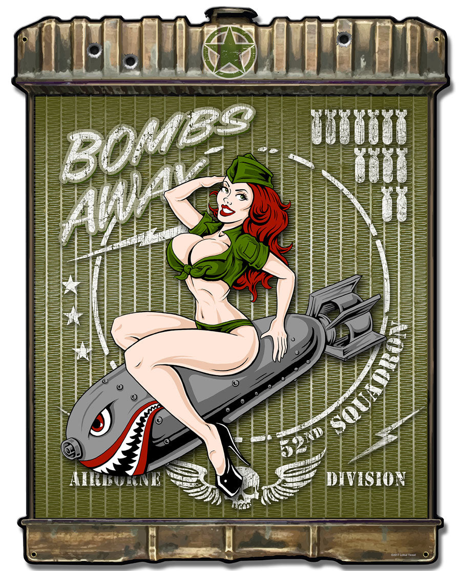 Radiator Bombs Away Vintage Sign