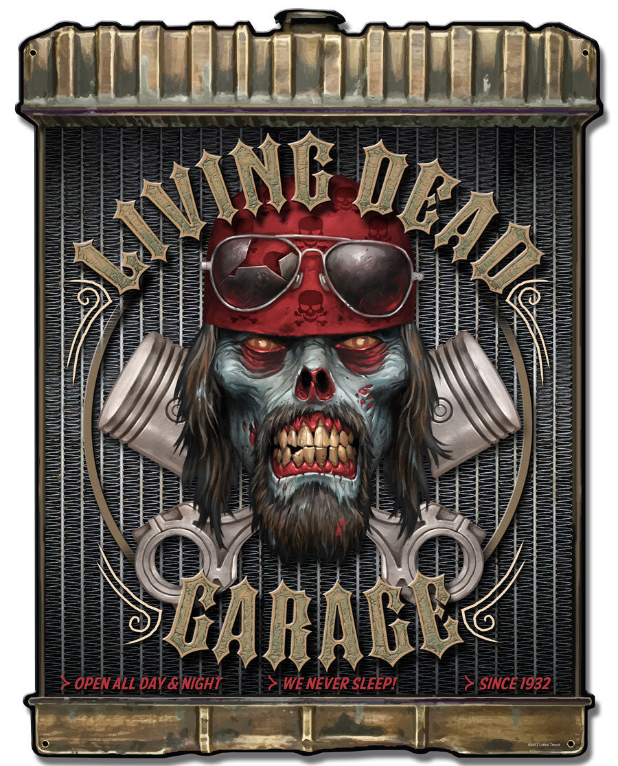 Radiator Zombie Vintage Sign