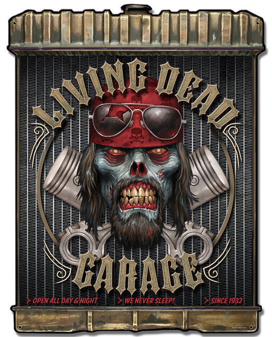 Radiator Zombie Vintage Sign