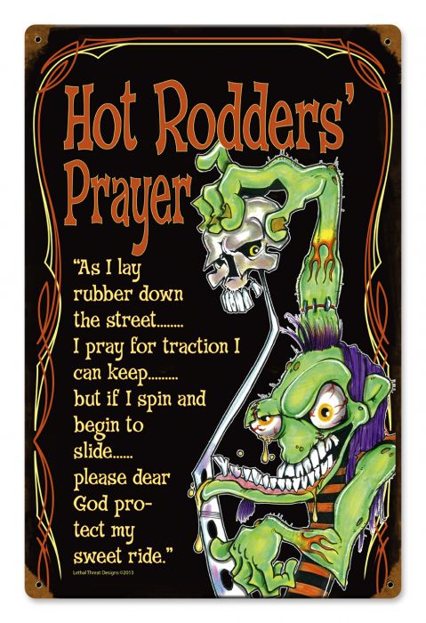 Hot Rod Prayer Vintage Sign