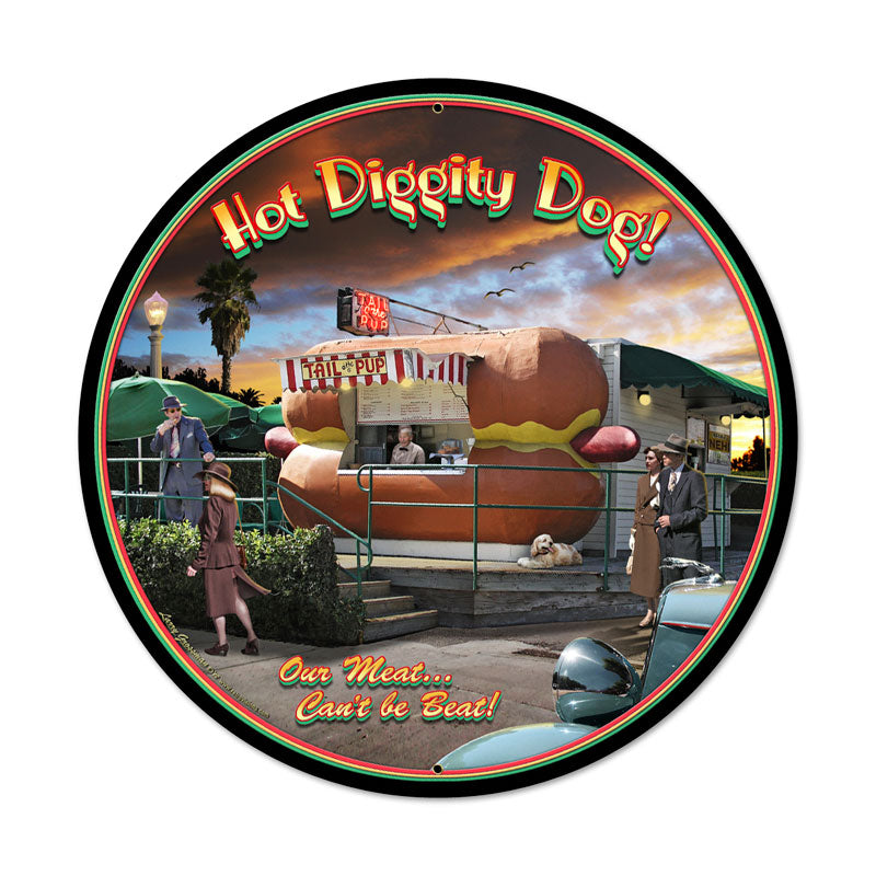 Hot Diggity Dog Vintage Sign