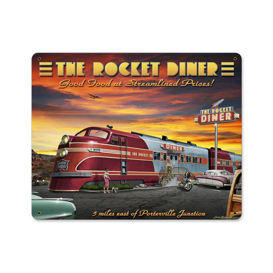 Rocket Diner Vintage Sign