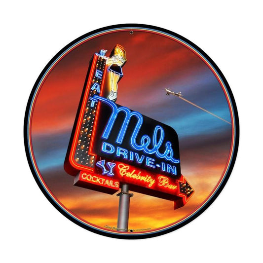 Mels Sunset Vintage Sign