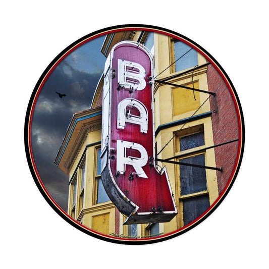 Bar Round Vintage Sign