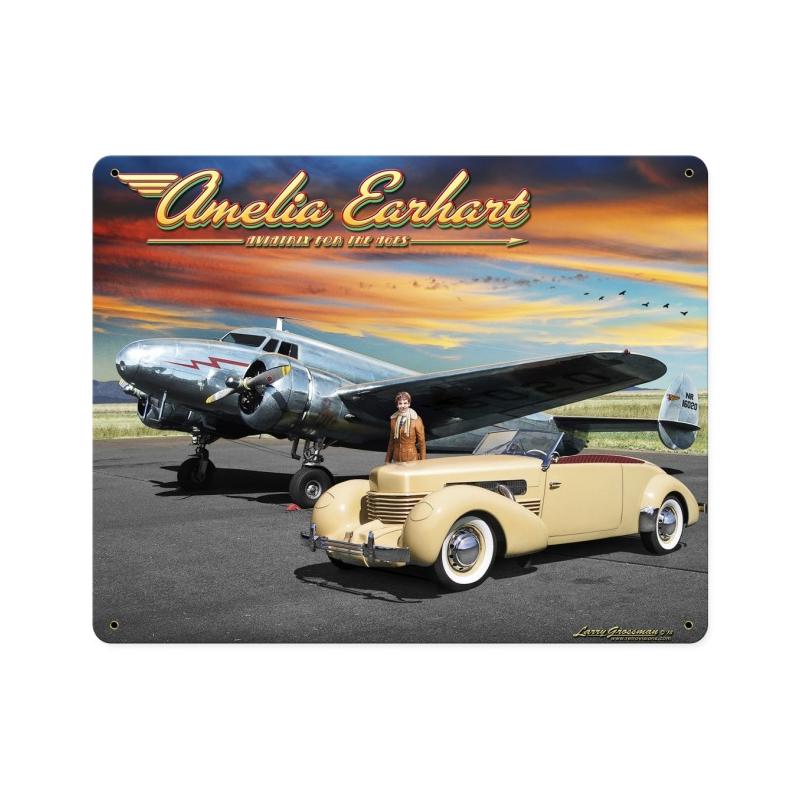 Amelia Earhart Vintage Sign