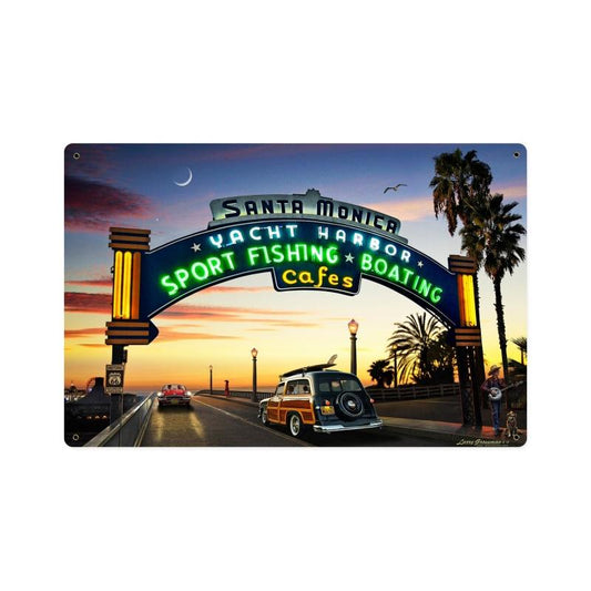 Santa Monica Pier Vintage Sign