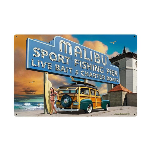 Malibu Pier Vintage Sign