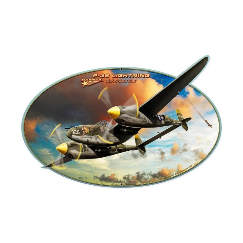 P-38 Lightning Vintage Sign