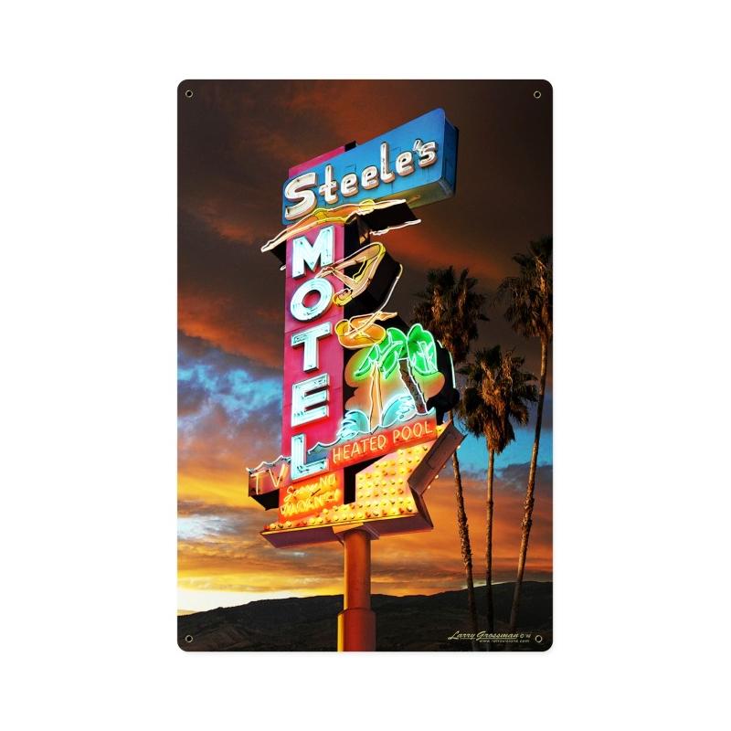 Steel'S Motel Sign Vintage Sign