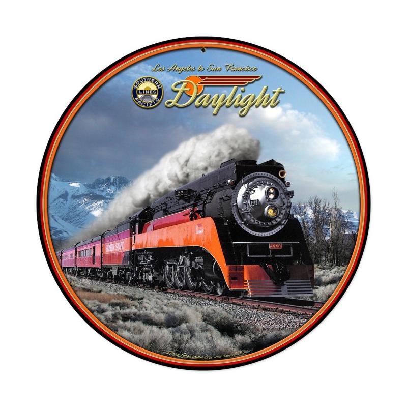 Daylight Winter Train Sign Vintage Sign