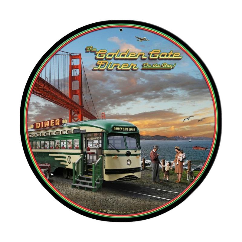 Golden Gate Bridge Diner Sign Vintage Sign