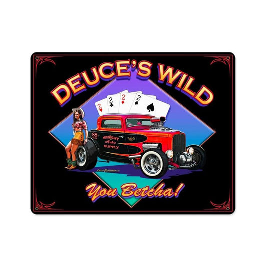 Deuce'S Wild Vintage Sign