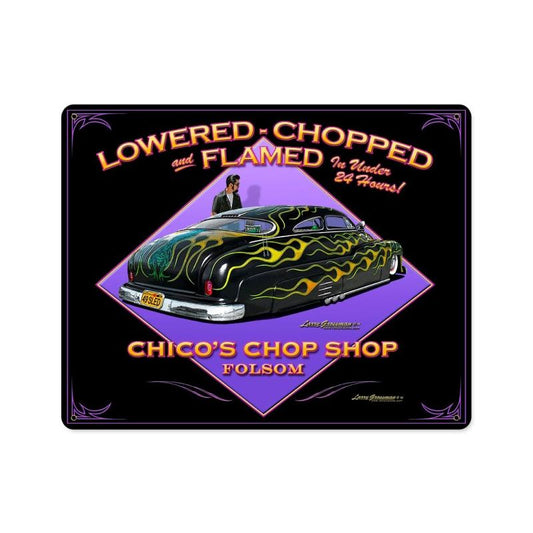 Lowered Chopped & Flamed Vintage Sign