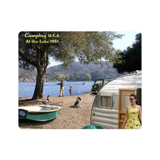 Camping Usa 1951 Vintage Sign