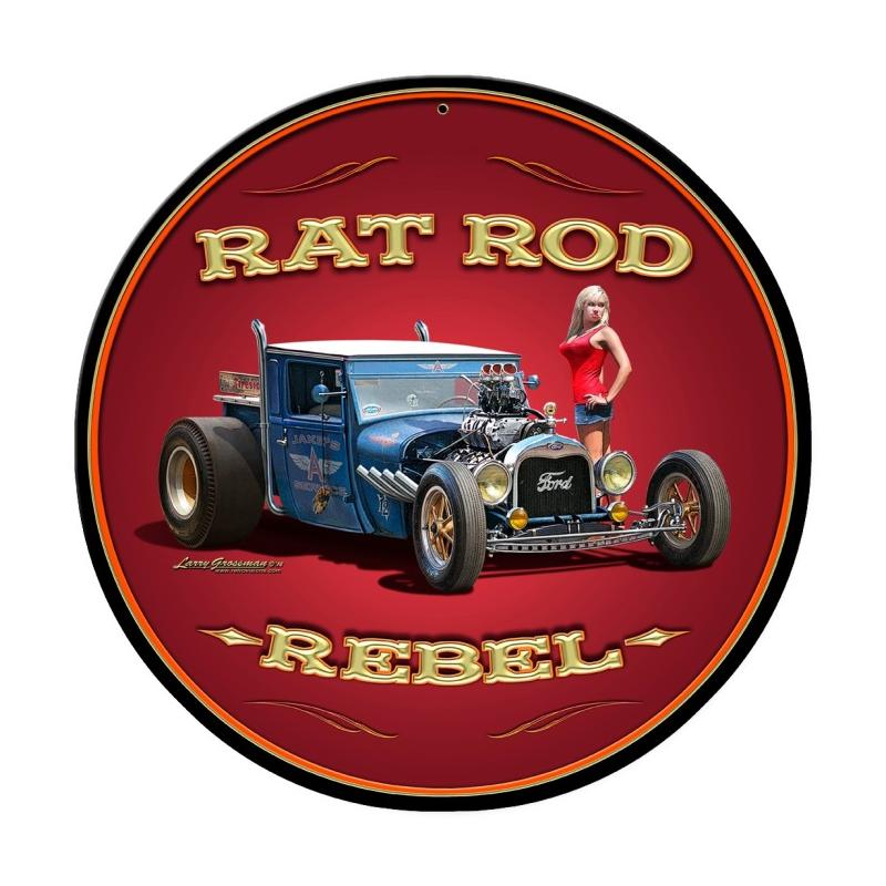 Rat Rod Rebel Vintage Sign