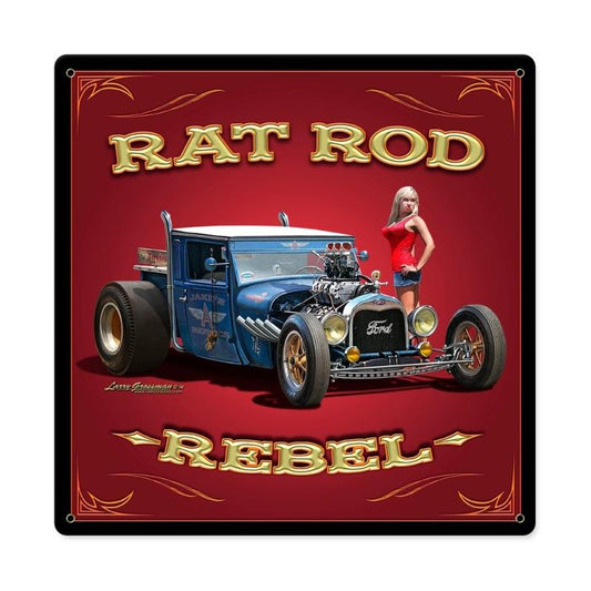 Rat Rod Rebel Vintage Sign