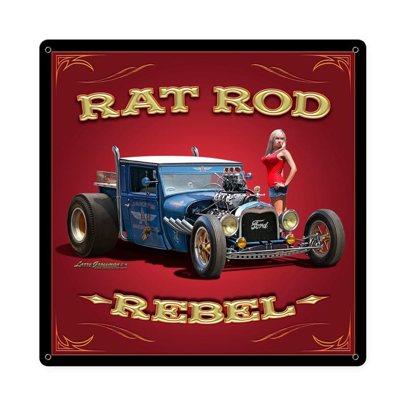 Rat Rod Rebel Vintage Sign