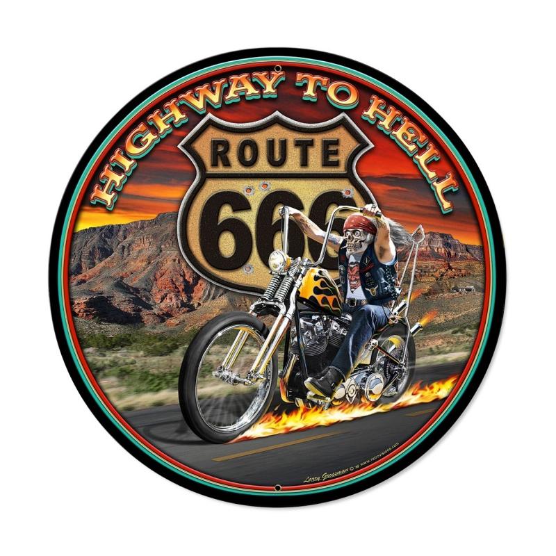 Highway To Hell Vintage Sign